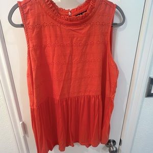 Cable and Gauge eyelet sleeveless top- never worn!
